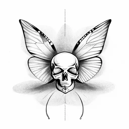 Butterfly With A Skull Inside