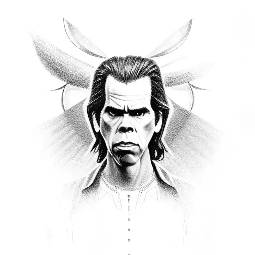 Nick Cave Portrait With Halo