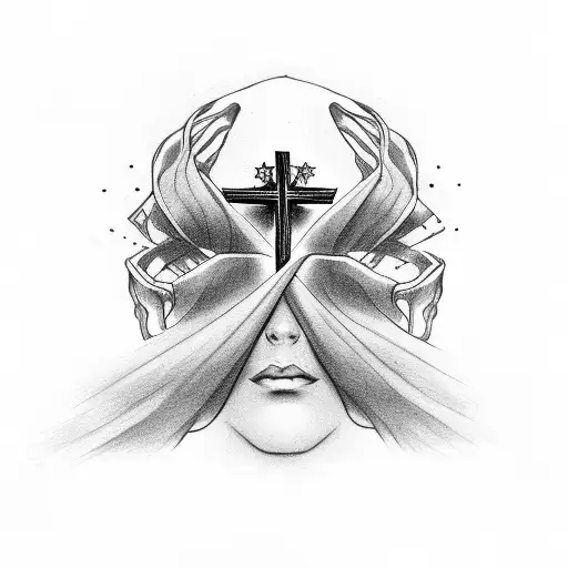 Christian Cross On Four Head