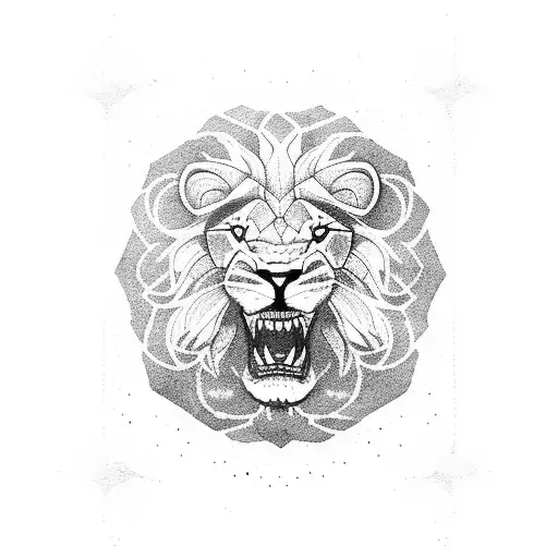 Lion With Soccer Ball Under His Feet