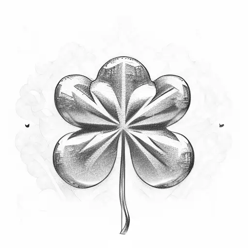 Create Your Own Luck On Hand With Four Leaf Clover Shading Framing The Letters