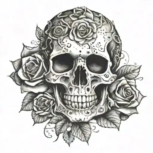 Skull And Roses