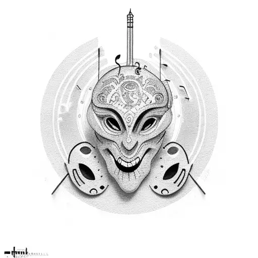 Theater Mask Music Note