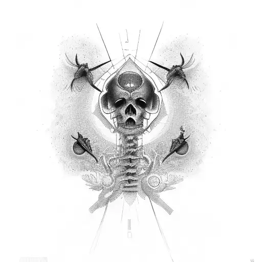 Wide Line Tattoo On Neck