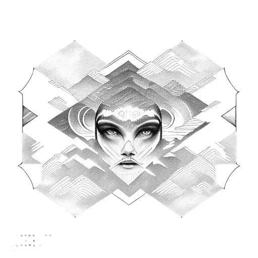 Barcode Sun Moon Mountain Wave