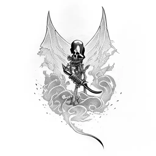 Little Death On Has With A Scythe