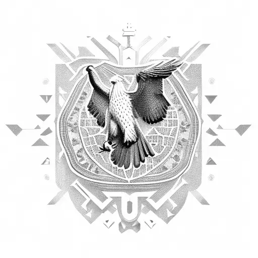 Nigerian Eagle Emblem Incorporated Into A Stock Market Bull And Bear Design