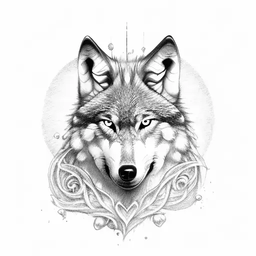 Wolf And Heart And Signature