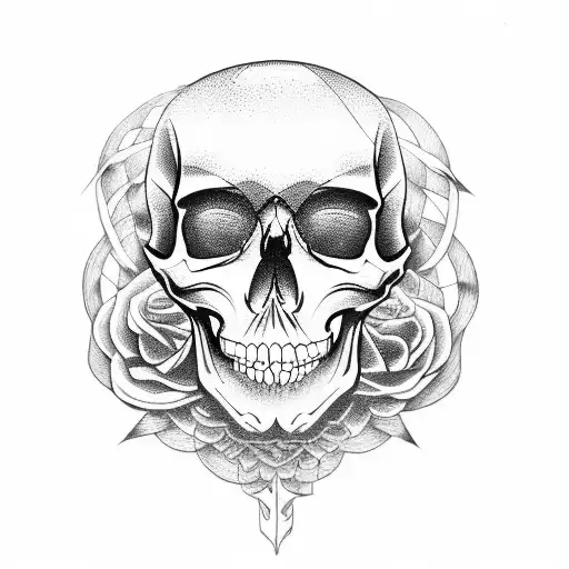 Tattoo Mariachi Skull And Shadow Tentacles