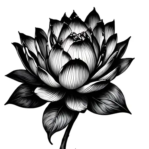 Lotus Flower For The Left Arm For Man