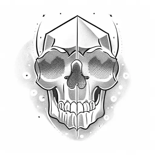 Cowboy Skull With Shamrock In Mouth