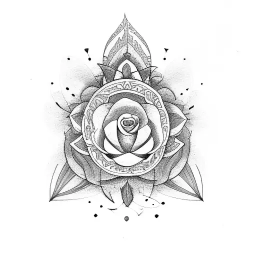 Feminist Symbol Incorporating Doodles And Flowers