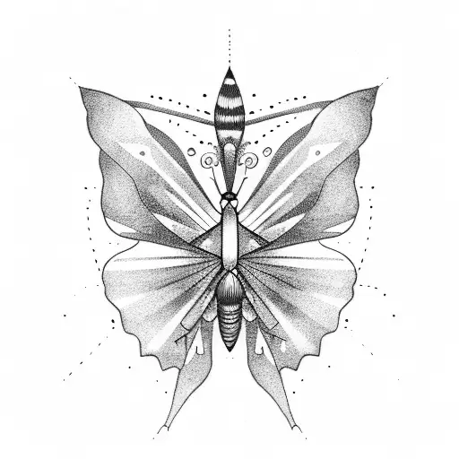 Butterfly Flying To The Moon