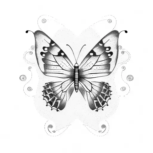 Butterfly Flying To The Moon