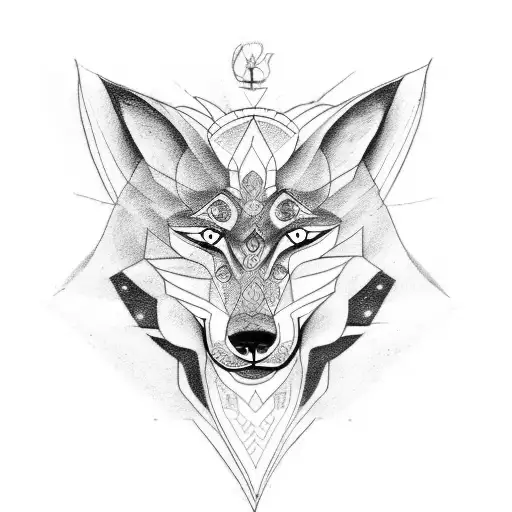 A Tattoo Featuring A Wolf And Lion Intertwined In A Bdsm-inspired Design