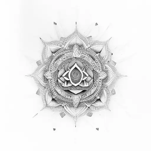 Buda Com Lotus E Templo