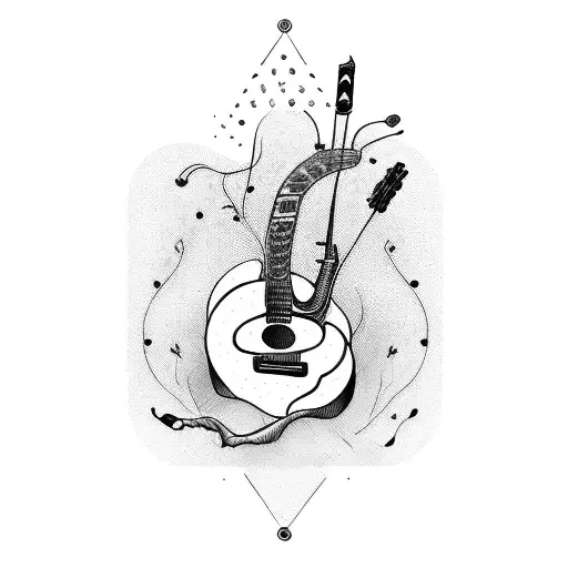 Guitar Body With Cigarette Head With Strings