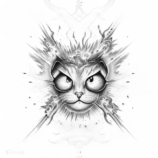 Detailed Strong Emotional Eye With Fire From Within And Surrounding The Eye