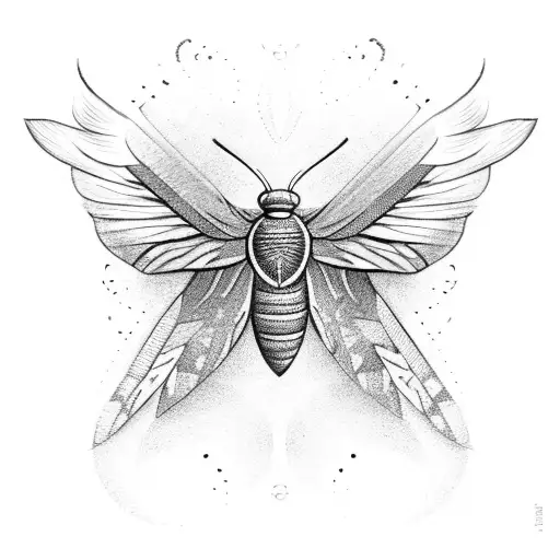 Moth With Alligned Wings