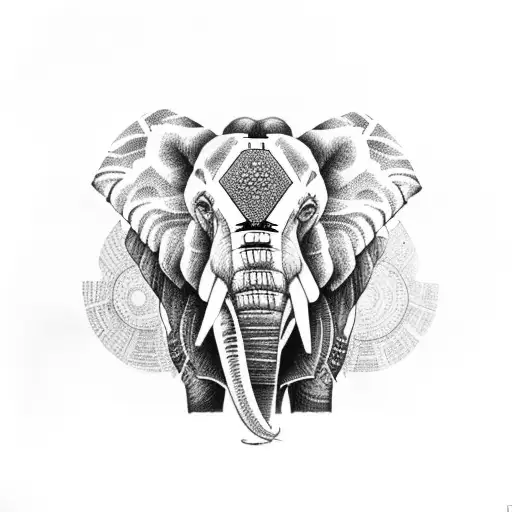 Elephant With Half Mandela