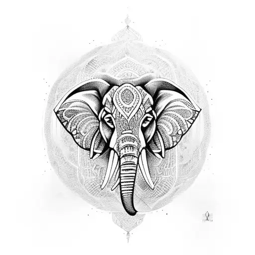 Mandala Above Elephant Head
