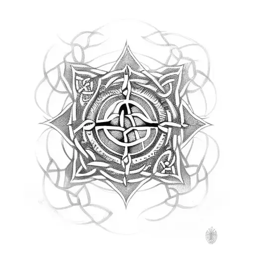 Celtic With Hindu Symbol