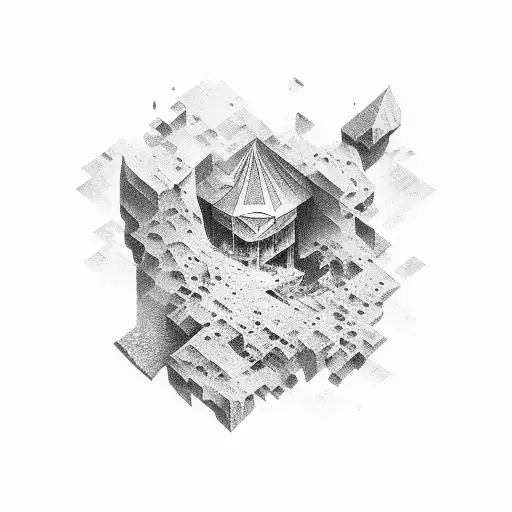 Broken Surface With Different Scenes On Each Fragment