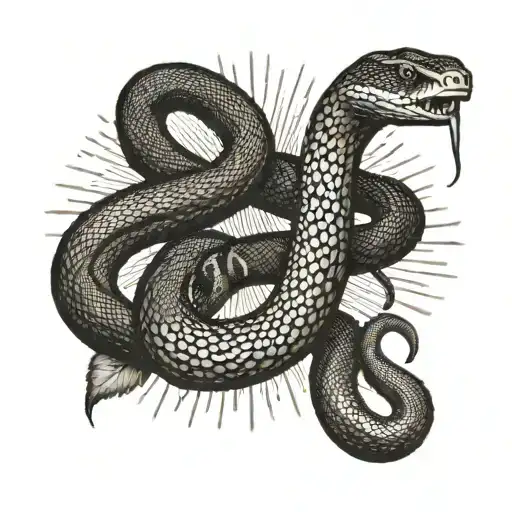 The Snake Intertwines With The Sun