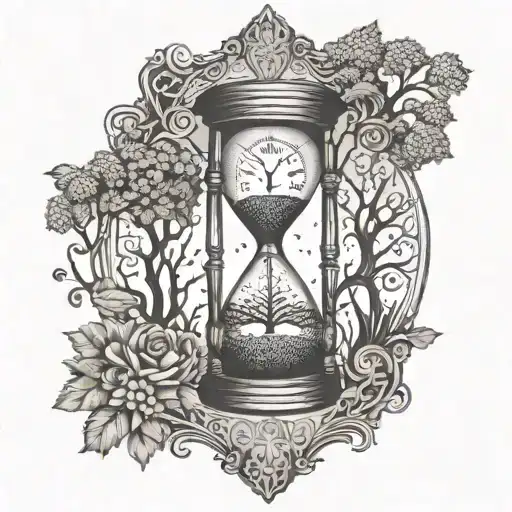Hourglass And Tree Of Life