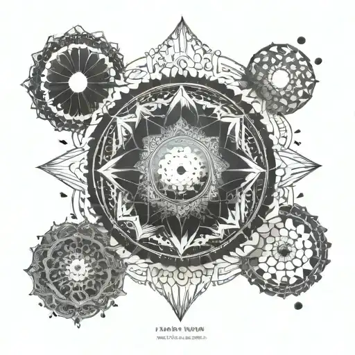 Mandala With Moon Phases