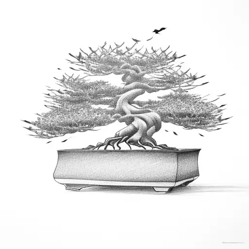 Bonsai Tree With Roots