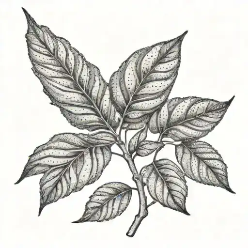 Plant Leaves Intertwined