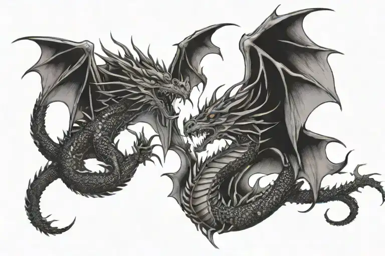 Star And Dragon Breathing Fire