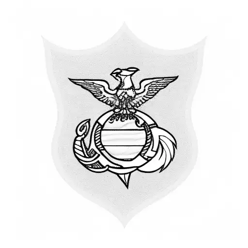 Marine Corps Emblem With Cardinal Instead Of Eagle