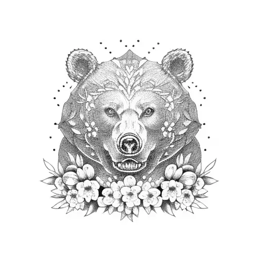 Rubber Bear Holding Narcissi