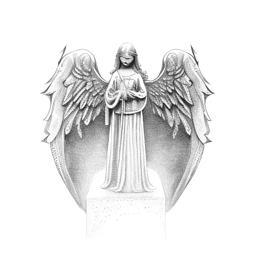 Angel Statue With Sword