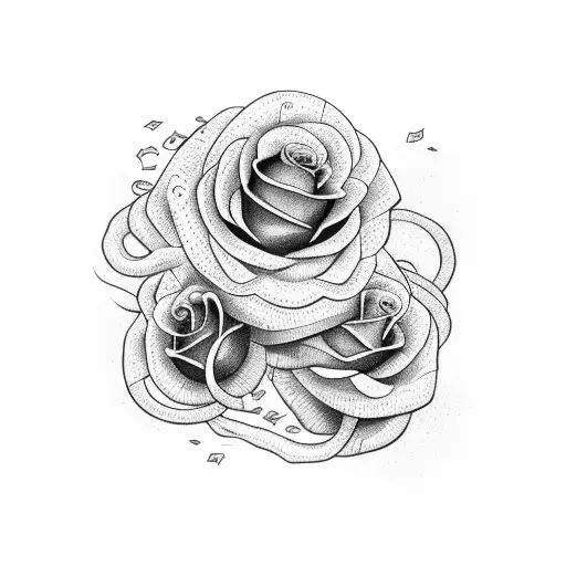 Snake With Rose On His Head