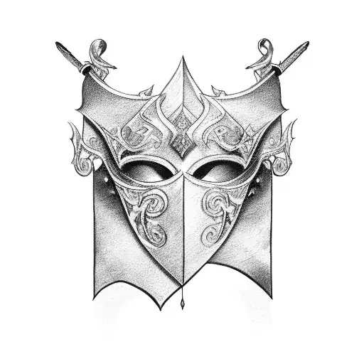 Sword Mask Horn Harp Dagger