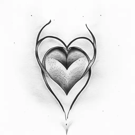 Create A Tattoo With Two Fingerprints Shaped Like A Heart And An Infinity Symbol