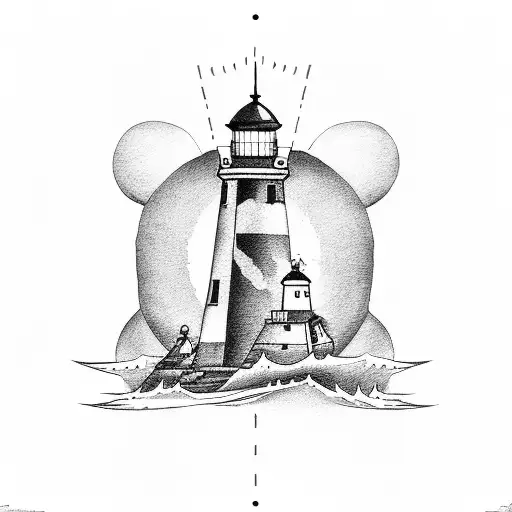 Old School Tattoo Lighthouse
