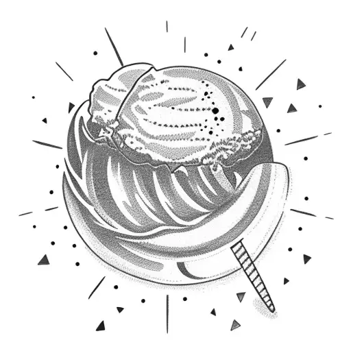 Ice Cream Cone With Planet On Top