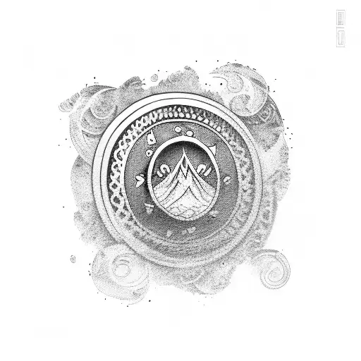 1 Rupee Coin In Background And A Wave On The Foreground