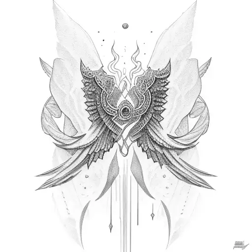 As Above So Below With Wing Design For Forearm
