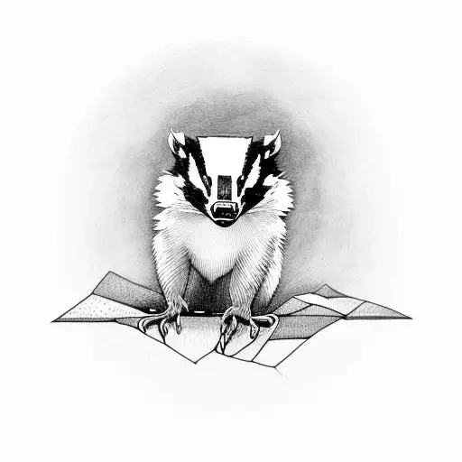 Badger Being Held Up By A Hawk