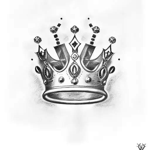 Crown With Letter W And E