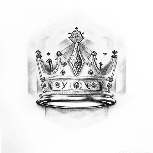 Crown With Letter E And W In It