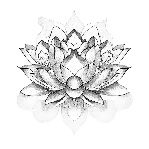 A Combination Of Lotus And Jasmine Flowers Forming A Beautiful Pattern