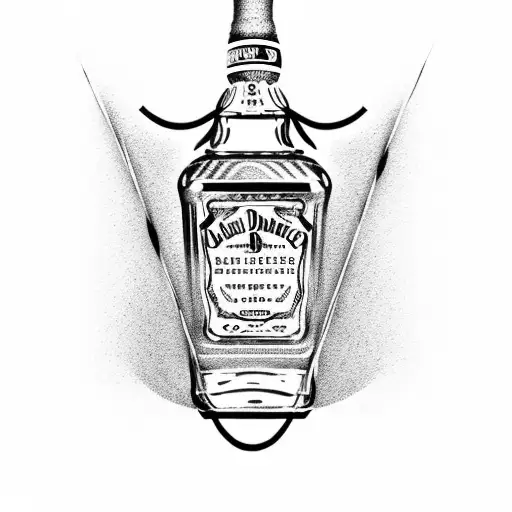Jack Daniels Bottle As Guitar