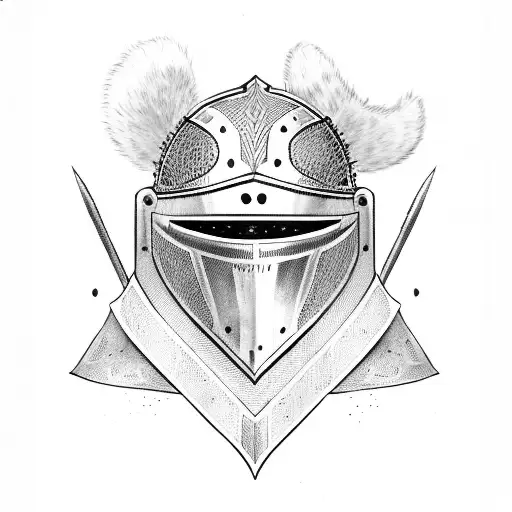 Knight Helmet With Bear Hood