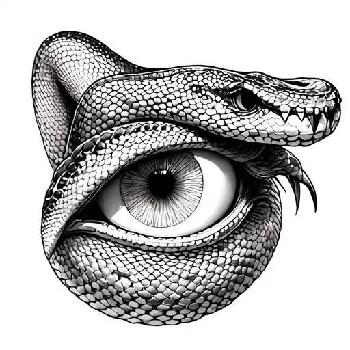 Snake Eats An Eye